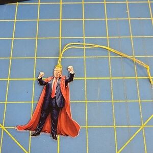 Trump Superman Resin Hanger 3" Gold Thread
